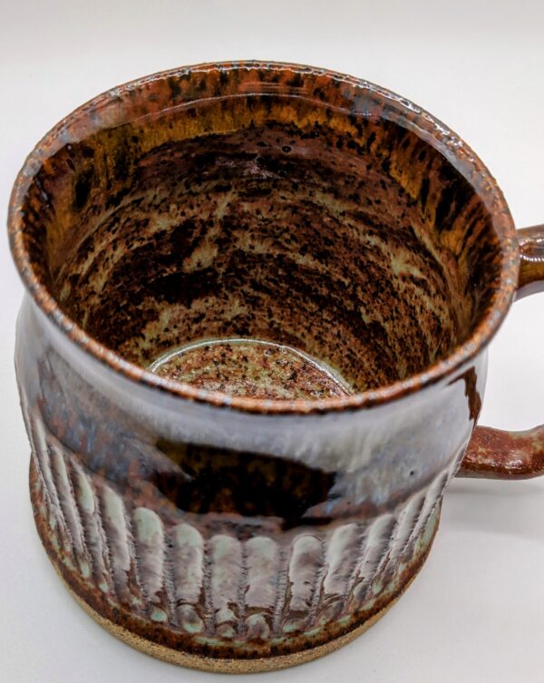 Handmade Ceramic Mug with Carving - Image 3